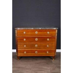 Mahogany Commode With Support Height Late 18th Century Louis XVI Style