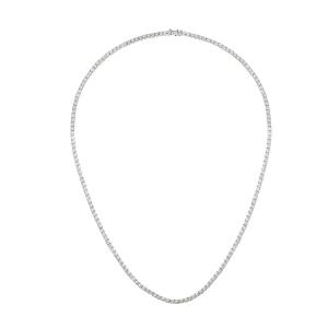 10.15 Carats Diamonds 18 Carats White Gold River Necklace