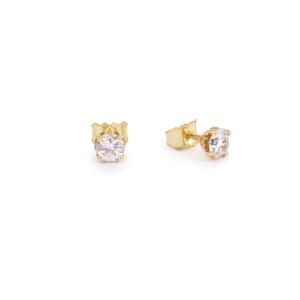 0.80 Carats Diamonds 18 Carats Yellow Gold Studs Earrings