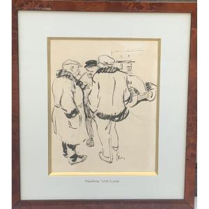 Les Taxis Impatients, Théodore Van Elsen, Dessin Années 30