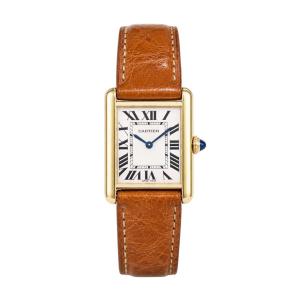 Montre Cartier Tank Solo Diamants Acier Or Jaune 18 Carats