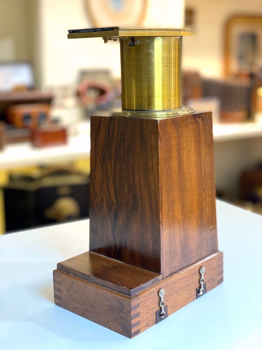 Brass And Mahogany Solar Enlarger - Vintage Photograph Circa 1900-photo-2