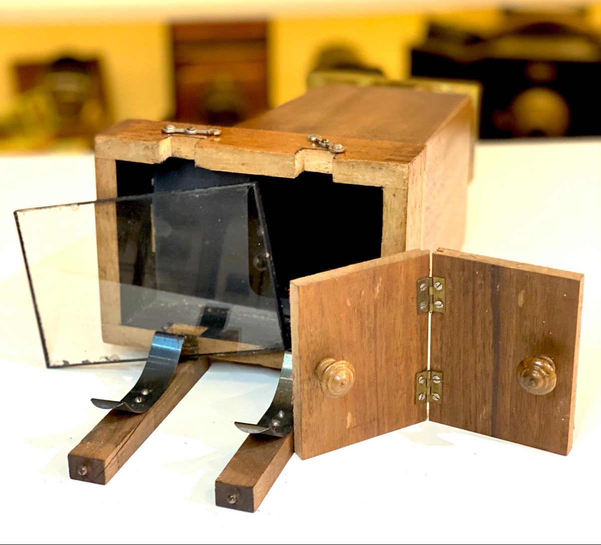 Brass And Mahogany Solar Enlarger - Vintage Photograph Circa 1900-photo-2