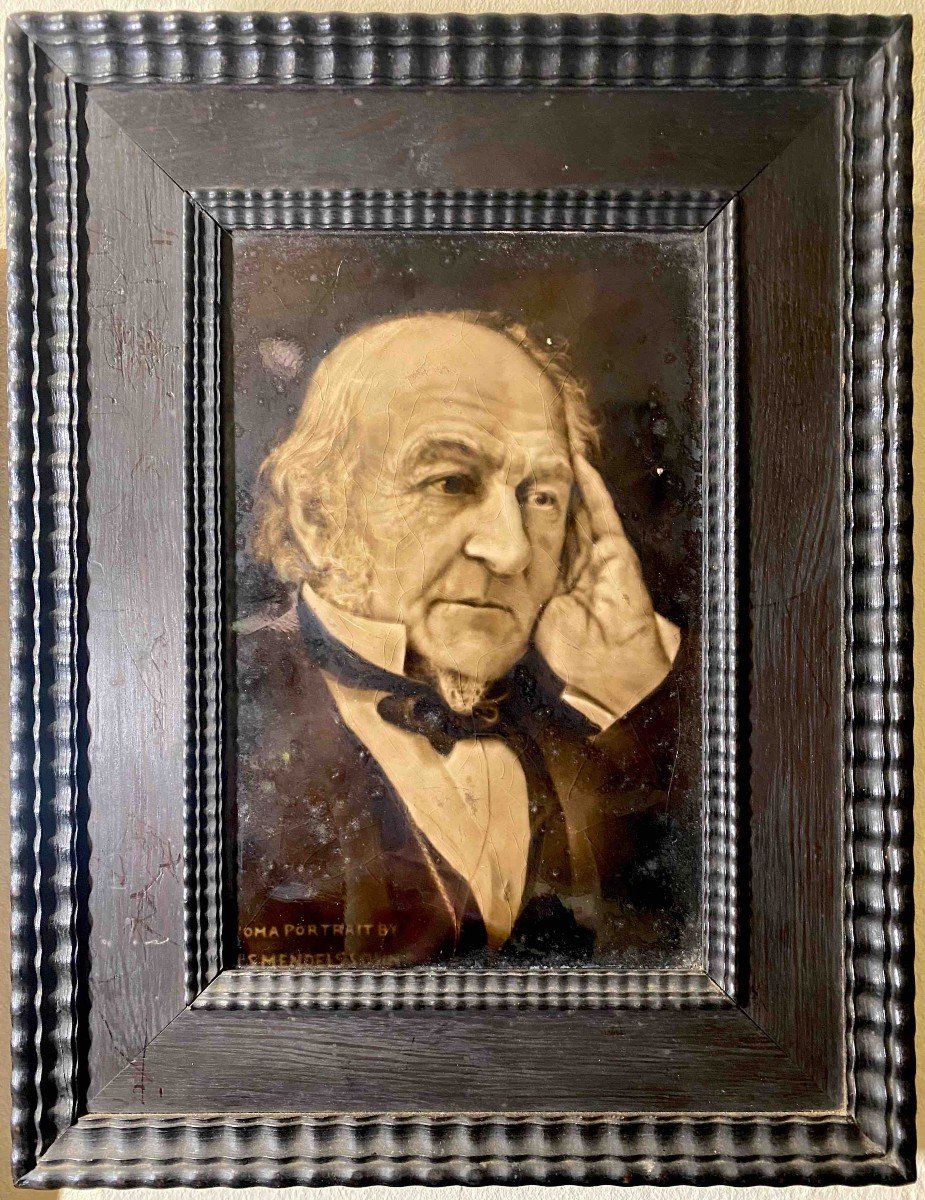 Portrait De William Gladstone Sur Tuile De Porcelaine Par Sherwin And Cotton