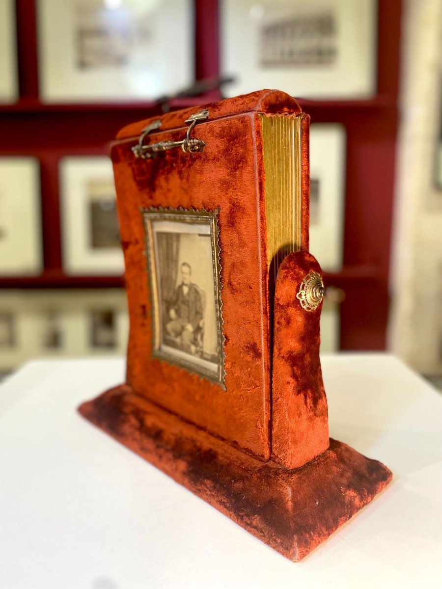 Velvet Table Album For Cabinet Cards C.1880-photo-1