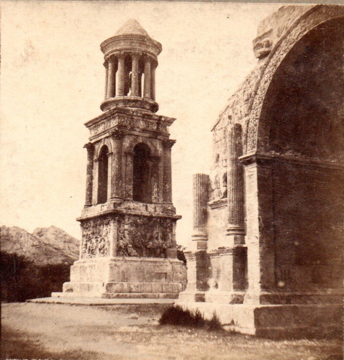 Edouard Baldus - Stereoscopic View - The Glanum Mausoleum - Circa 1853