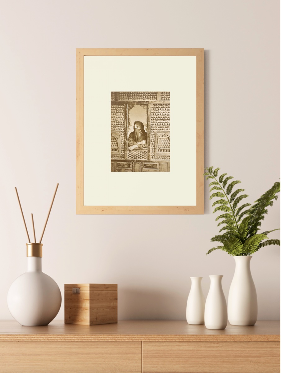 The Zangaki Brothers (act 1860-1890) Woman At Her Window C.1870 Albumen Print Photograph-photo-4