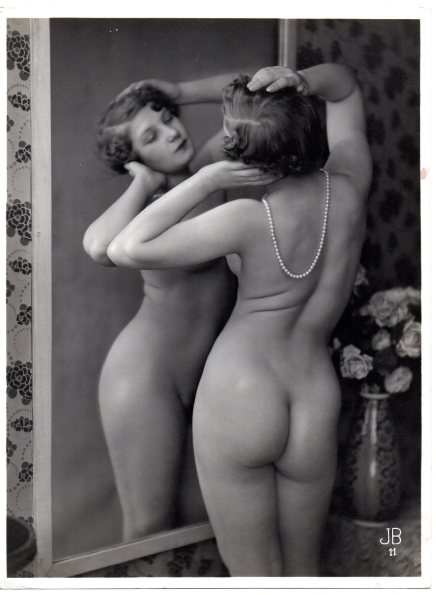 Study Of Nude Studio Jb Jacques Biederer Paris C.1920 Silver Photography-photo-2
