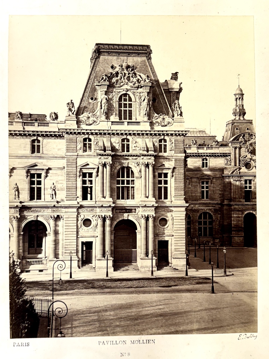Edouard Baldus (1813-1889) Pavillon Mollien, The Louvre, Paris Albumen Print Photograph-photo-2