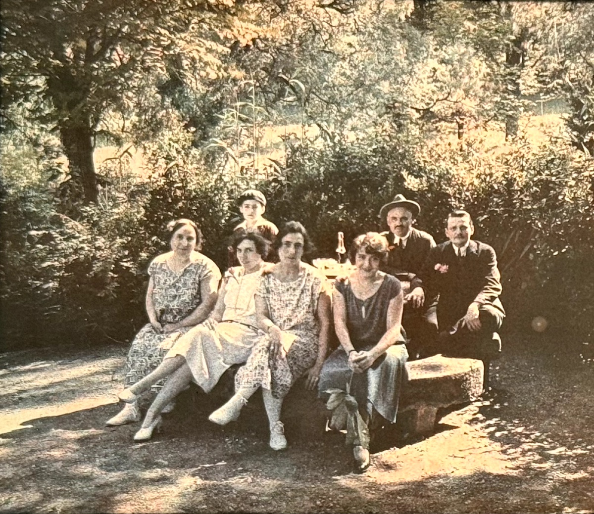 Autochrome Glass Plate Stereoscopic View "pic Nic Au Champagne" C.1930 Photograph
