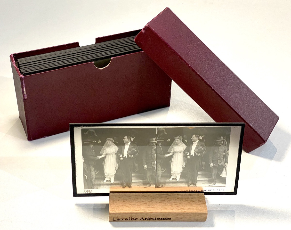 12 Glass Plates "marriage" By P.vaillant C.1900 Vintage Stereoscopic Photography-photo-3