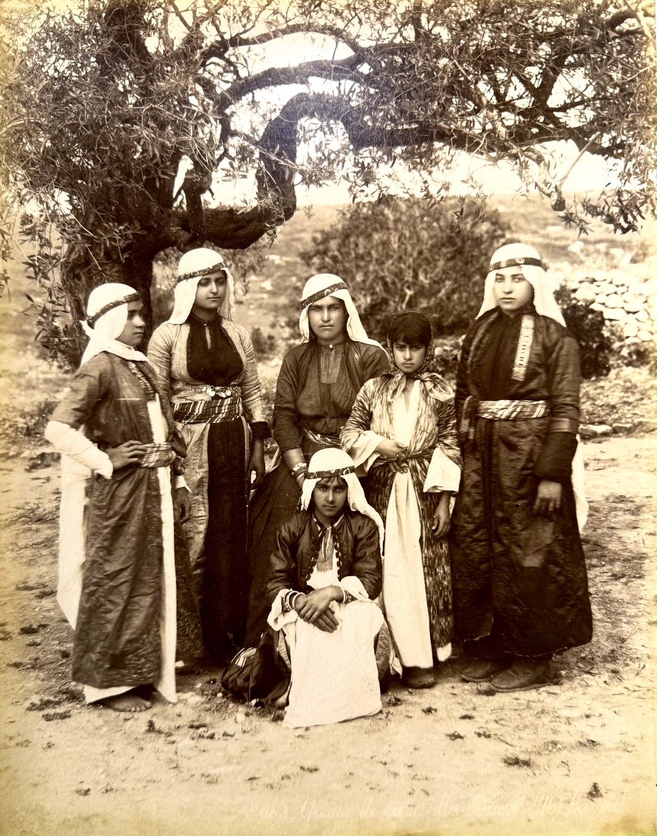 Felix Bonfils (1831-1885) Young Girls Of Bethlehem, Palestine C.1870 Albumen Photograph