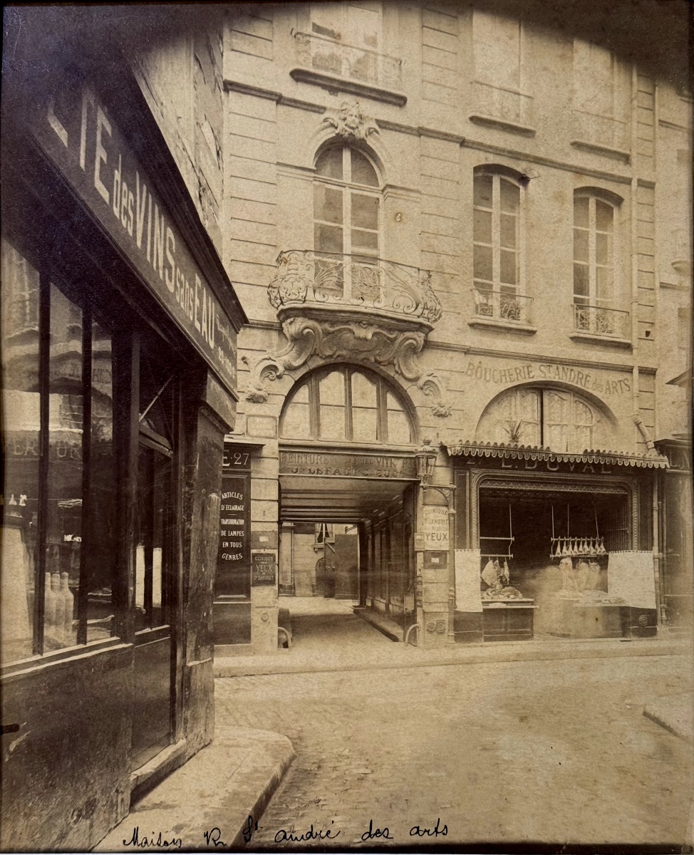 Eugène Atget (1857-1927) House Rue Saint-andré-des-arts, Paris C.1900 Albumen Photograph