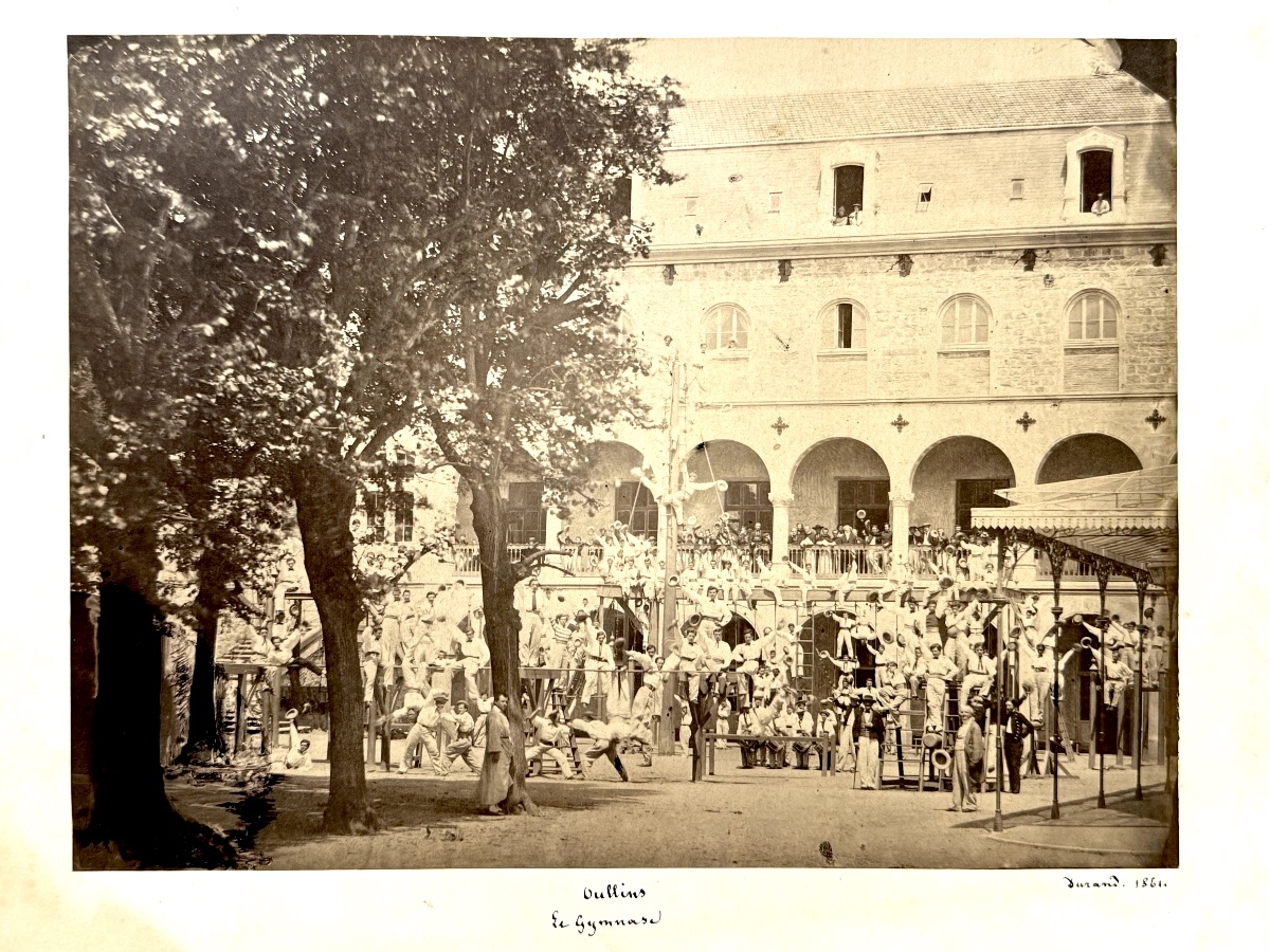 Philippe Fortuné DURAND, Oullins, Le Gymnase c.1861 photographie albuminée d'époque-photo-2