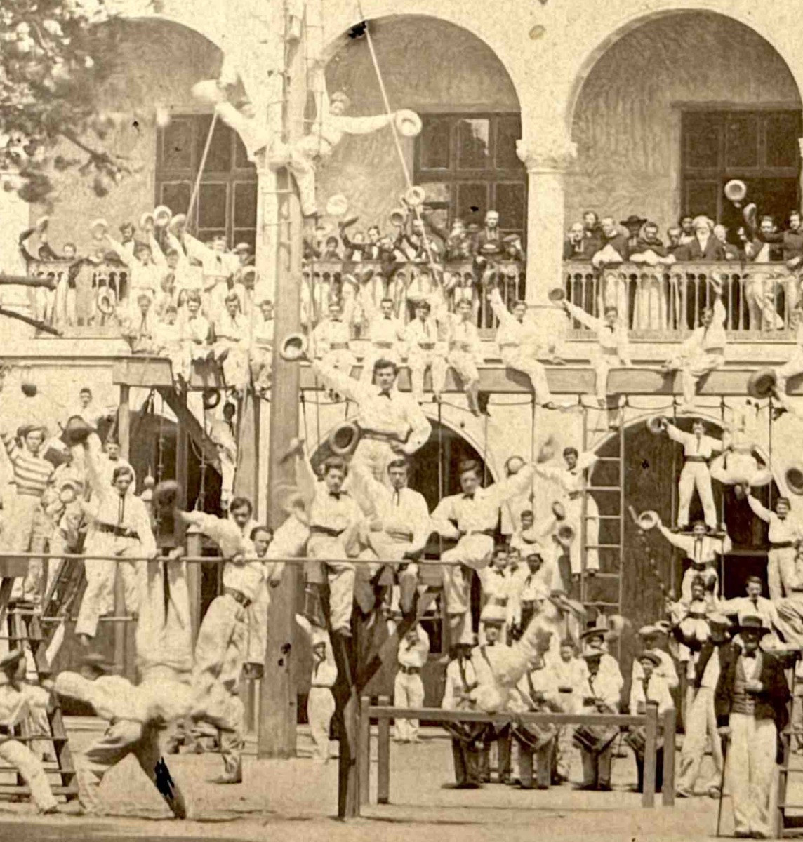 Philippe Fortuné DURAND, Oullins, Le Gymnase c.1861 photographie albuminée d'époque-photo-4