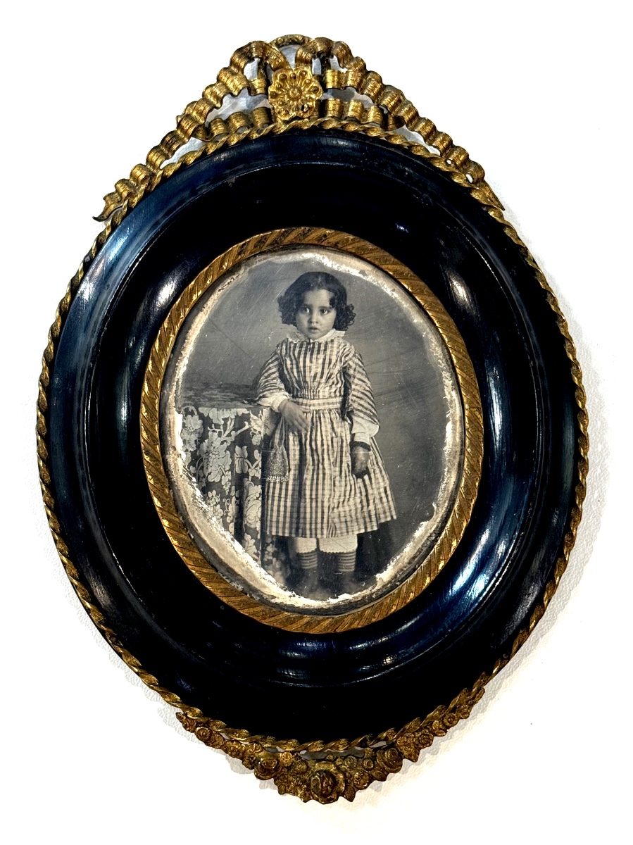 Daguerréotype rehaussé d'une enfant Circa 1850 
