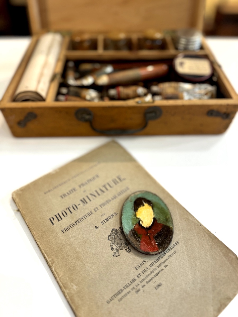 BOURGEOIS-AINE Coffret de colorisation pour crystoleum circa 1900 photographie-photo-2
