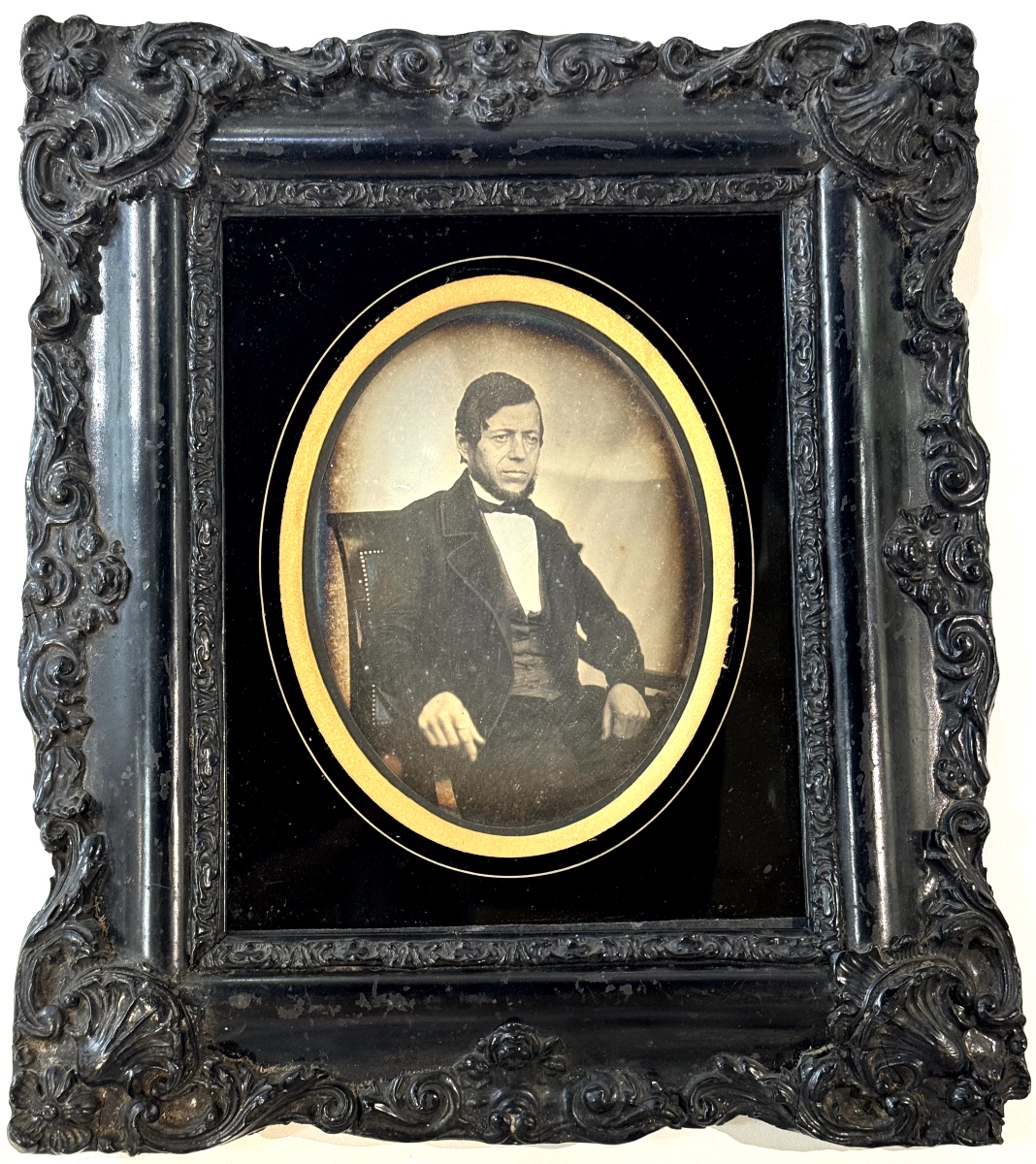 Daguerréotype pleine plaque Cadre Napoléon III photographie d'époque circa 1850