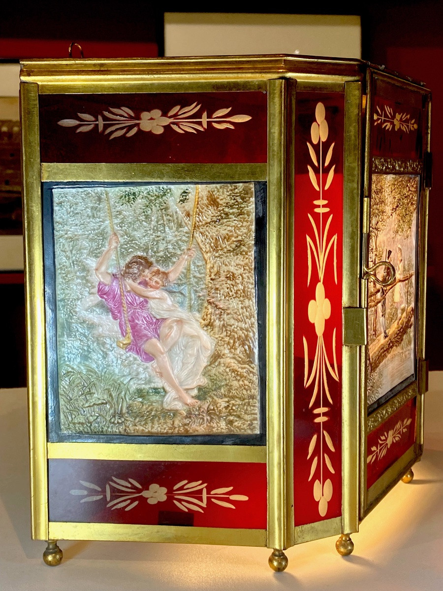 Grande lanterne pour 3 lithophanies colorisées-photo-3