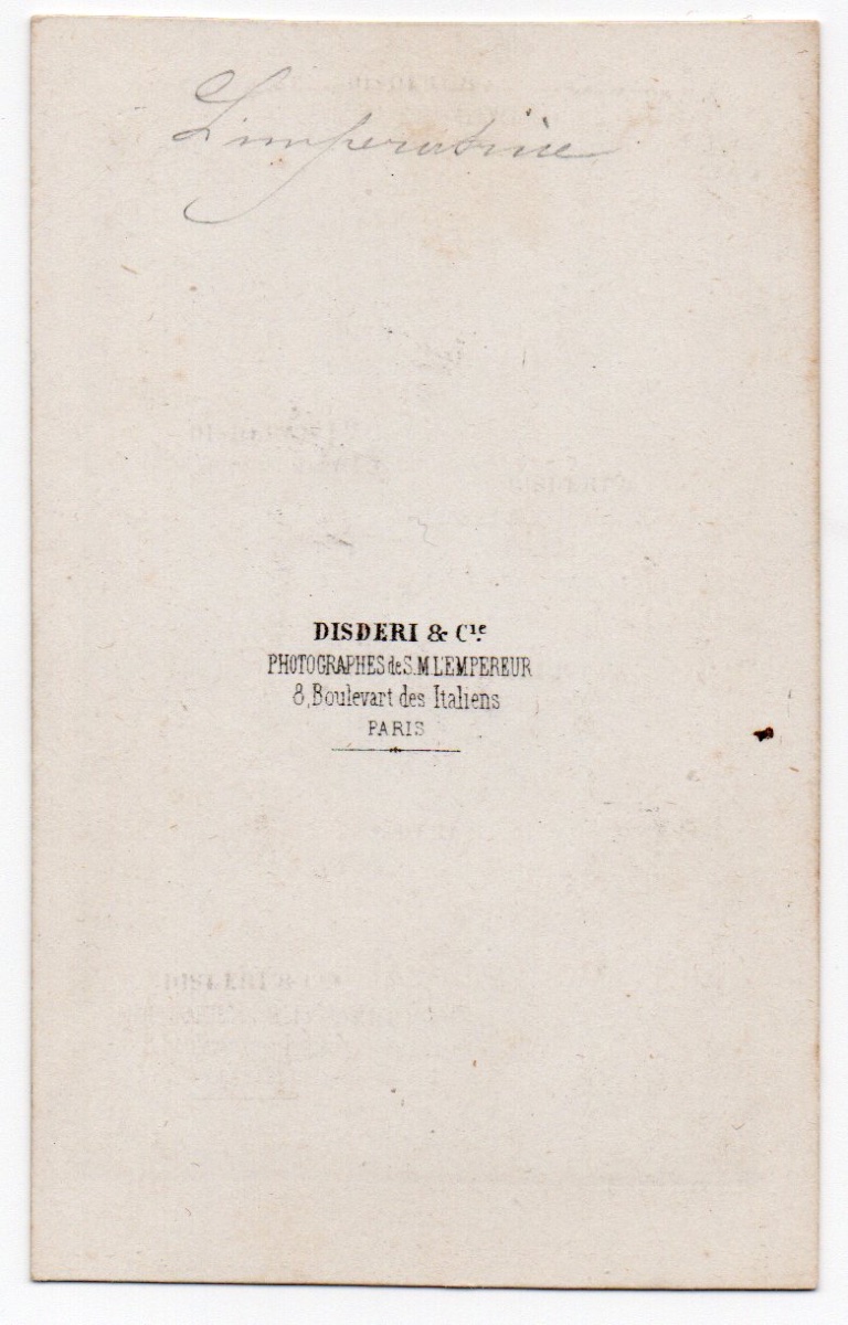 L'Impératrice Eugénie, CDV par Disderi circa 1860 tirage albuminé d'époque photographie-photo-3
