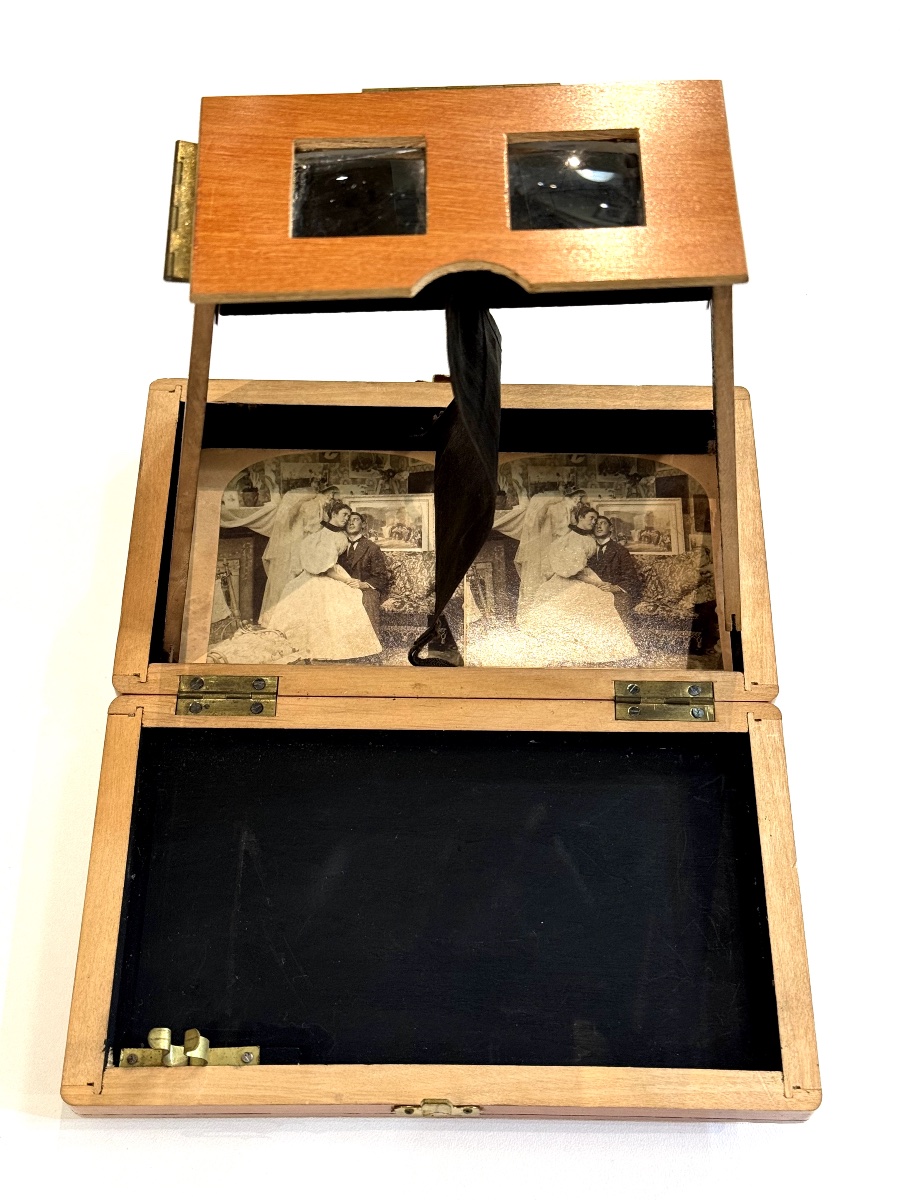Stereoscopic Viewer Box With Vintage Spirite Stereo Photography-photo-3