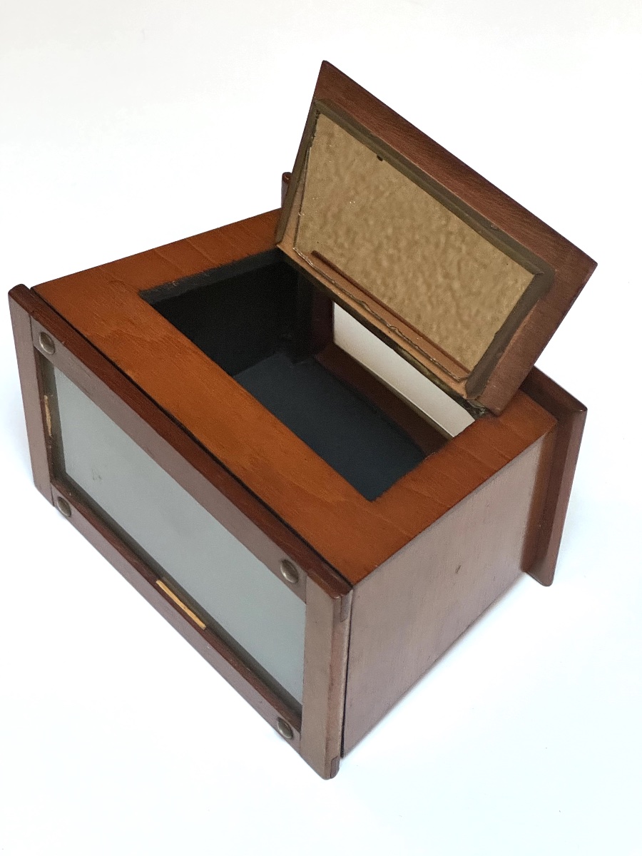 Vintage Panoramic Monodioscope And 4 Glass Photographic Plates, C.1890-photo-4