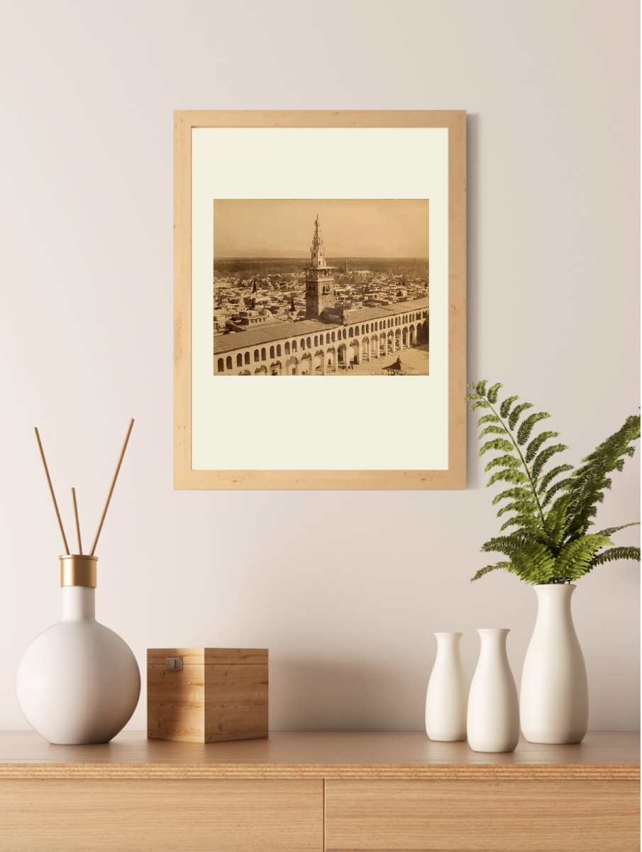 Felix BONFILS, Grande Mosquée et Vue de Damas c.1870 Tirage albuminé d'époque, photographie-photo-2