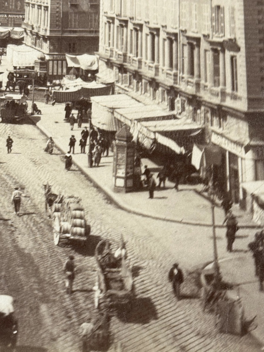Marseille, Vue du Vieux Port circa 1880 Tirage albuminé d'époque photographie Vintage-photo-2