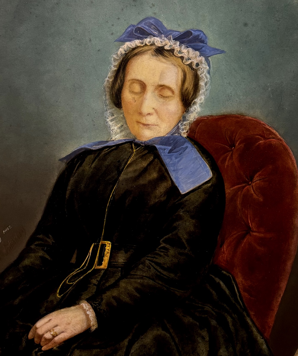 Post-mortem Portrait Enhanced By Walery Circa 1860, 19th-century Photograph, Painted Albumen Print