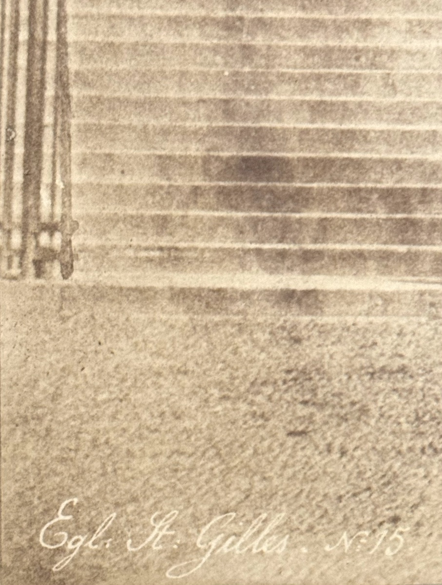 Edouard BALDUS (1813-1889), Eglise Saint-Gilles , signé, c. 1856 tirage albuminé photographie-photo-4