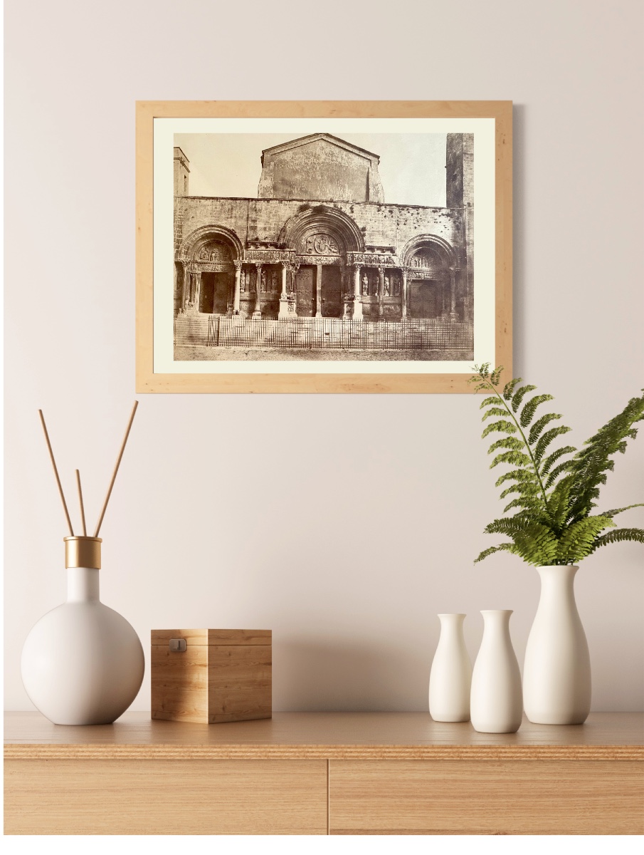 Edouard BALDUS (1813-1889), Eglise Saint-Gilles , signé, c. 1856 tirage albuminé photographie-photo-1