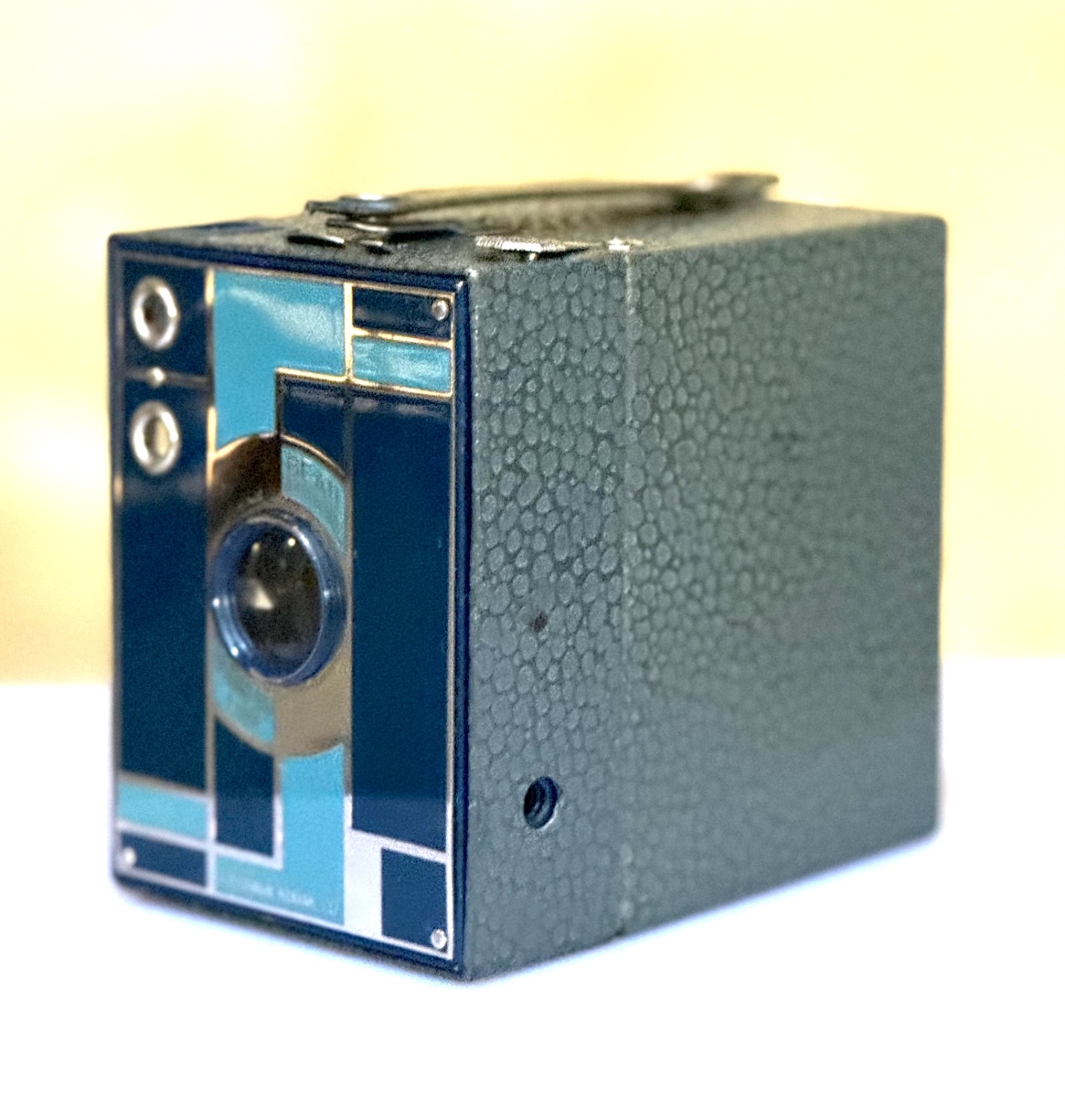 Beau Brownie Bleu Art Déco Eastman Kodak appareil photographique Vintage circa 1930-photo-2