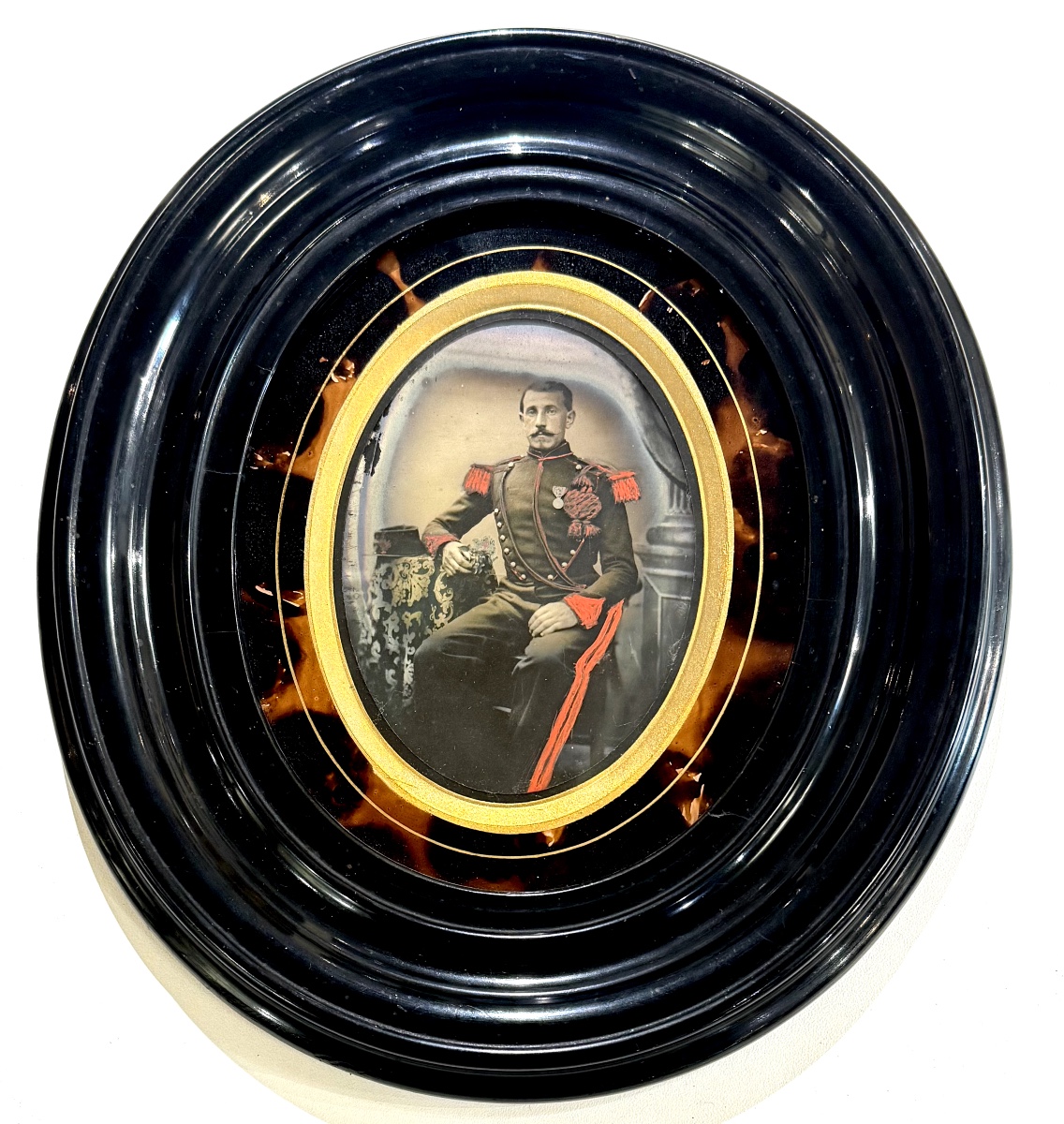 Ambrotype Enhanced With A Military Officer Circa 1860, Vintage Photograph