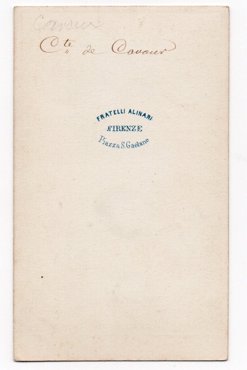 Le Comte de Cavour, CDV par Fratelli ALINARI Tirage albuminé sur carton circa 1860-photo-2