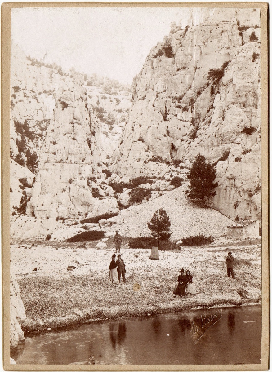 The Calanques By Adolphe Lezer. Signed Albumen Print, Vintage Photograph Circa 1897