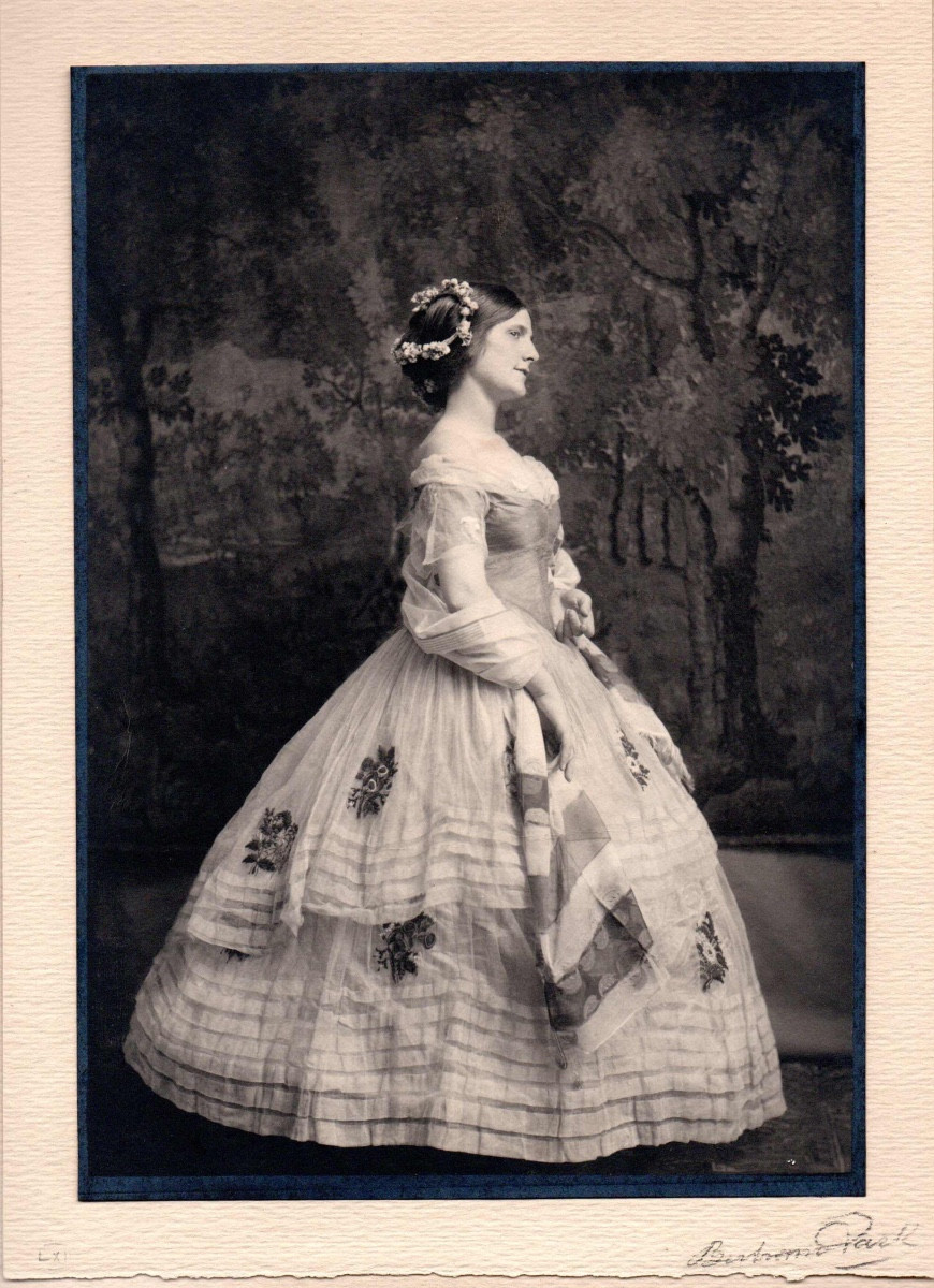 Model In Period Costume, Signed By Bertram Park. Vintage Silver Gelatin Print. 
