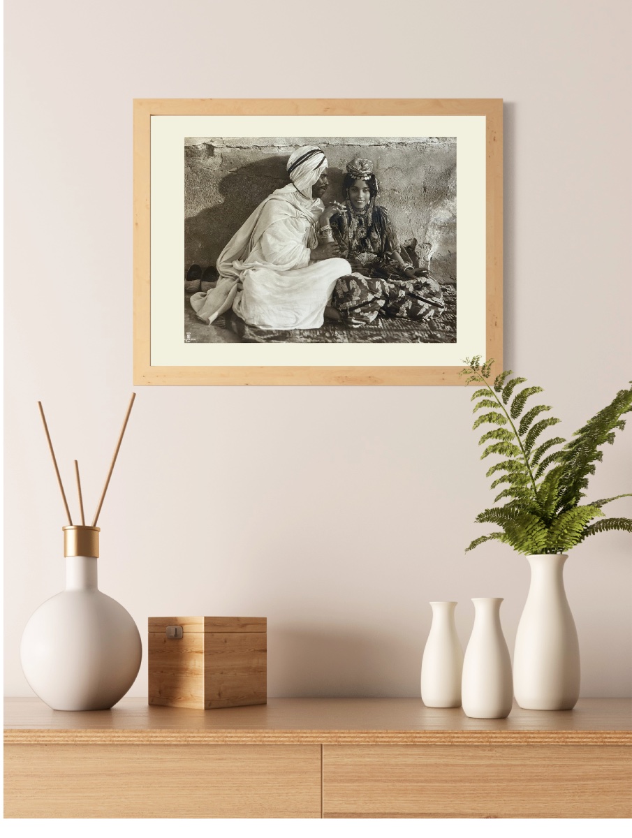 LENHERT & LANDROCK "Les Amoureux"Tirage argentique c.1905 photographie Vintage-photo-3