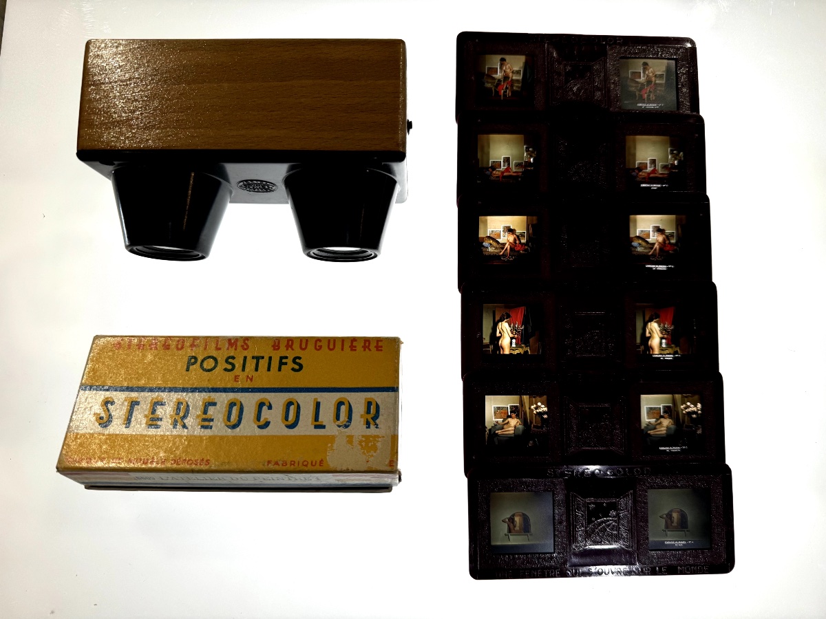 "L'Atelier du Peintre" Coffret de 6 nus stéréo et visionneuse-photo-1
