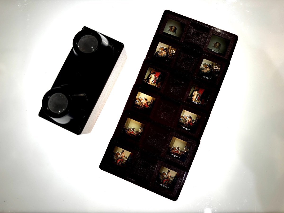 "L'Atelier du Peintre" Coffret de 6 nus stéréo et visionneuse-photo-7