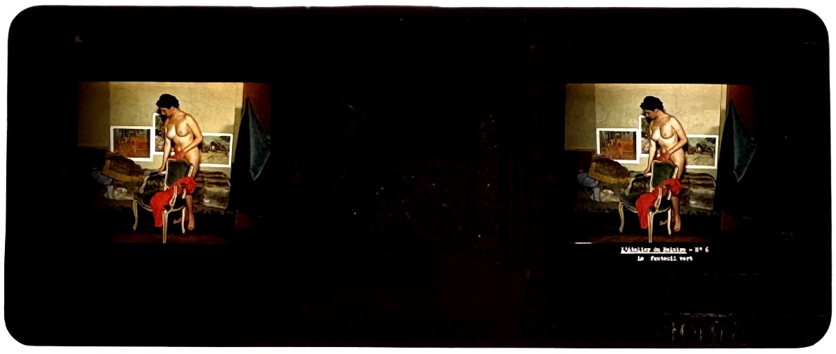 "L'Atelier du Peintre" Coffret de 6 nus stéréo et visionneuse-photo-8