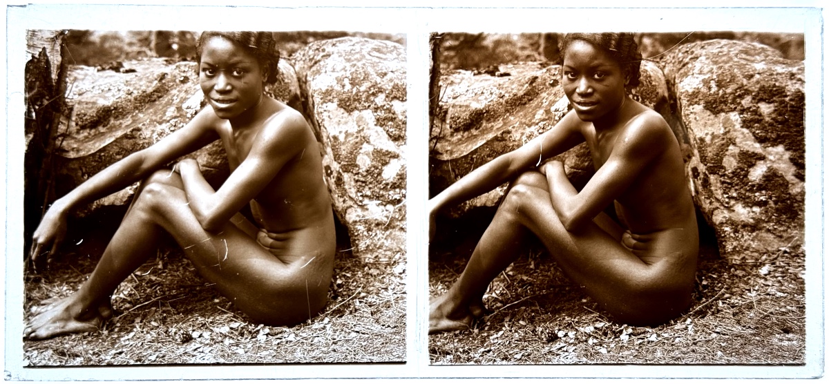 Plaque de verre positive, Nu stéréoscopique  c.1925 photographie-photo-2