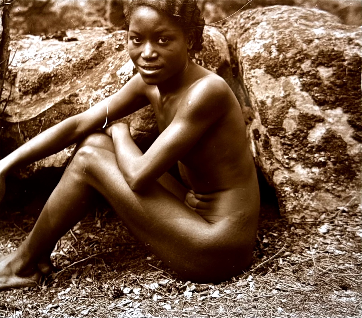 Plaque de verre positive, Nu stéréoscopique  c.1925 photographie