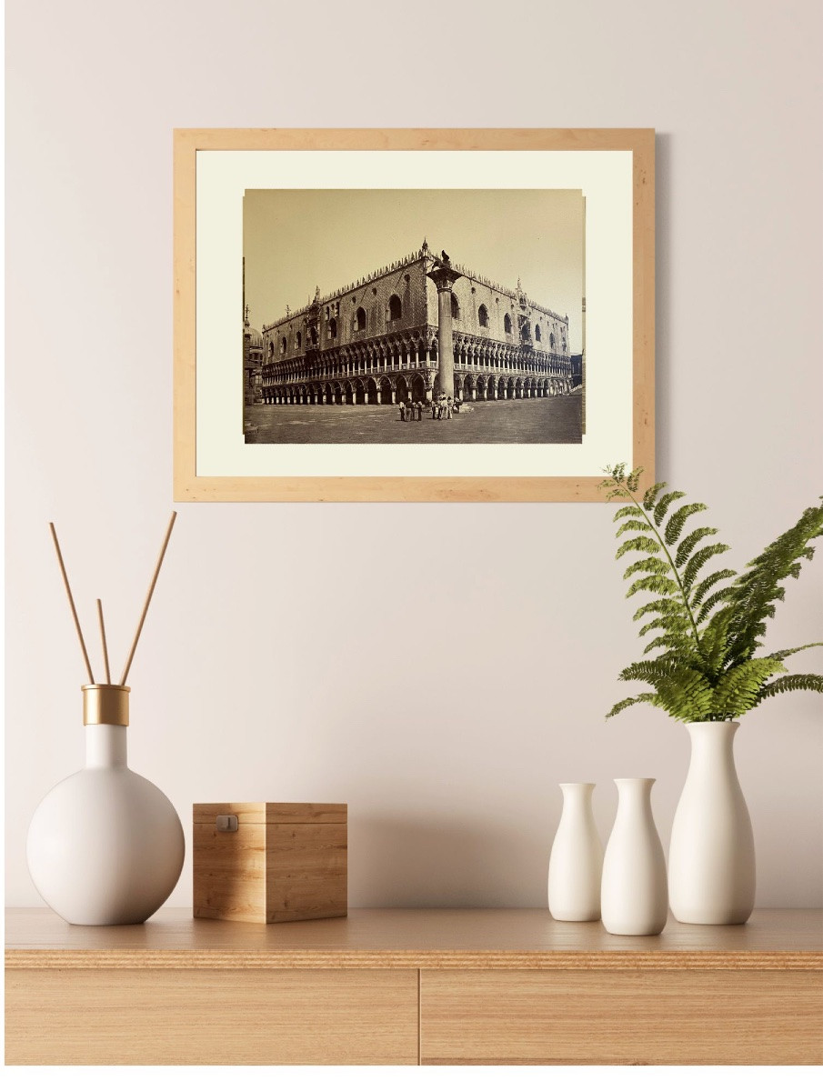 Carlo NAYA, Palais des doges et colonne du lion, Venise, Italie c. 1880 Tirage albuminé-photo-2
