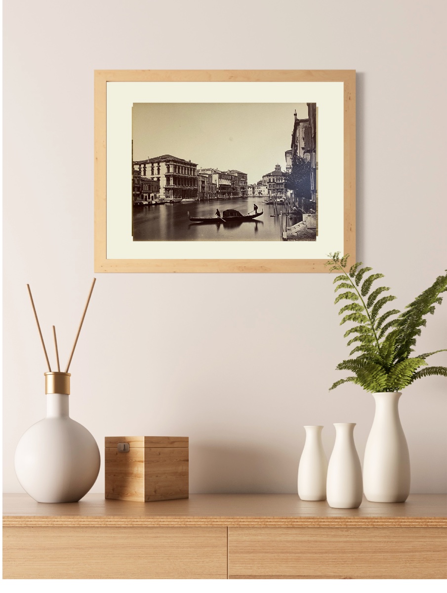 Carlo Naya, Grand Canal, Venice, Italy C. 1880 Vintage Albumen Print Photograph-photo-3