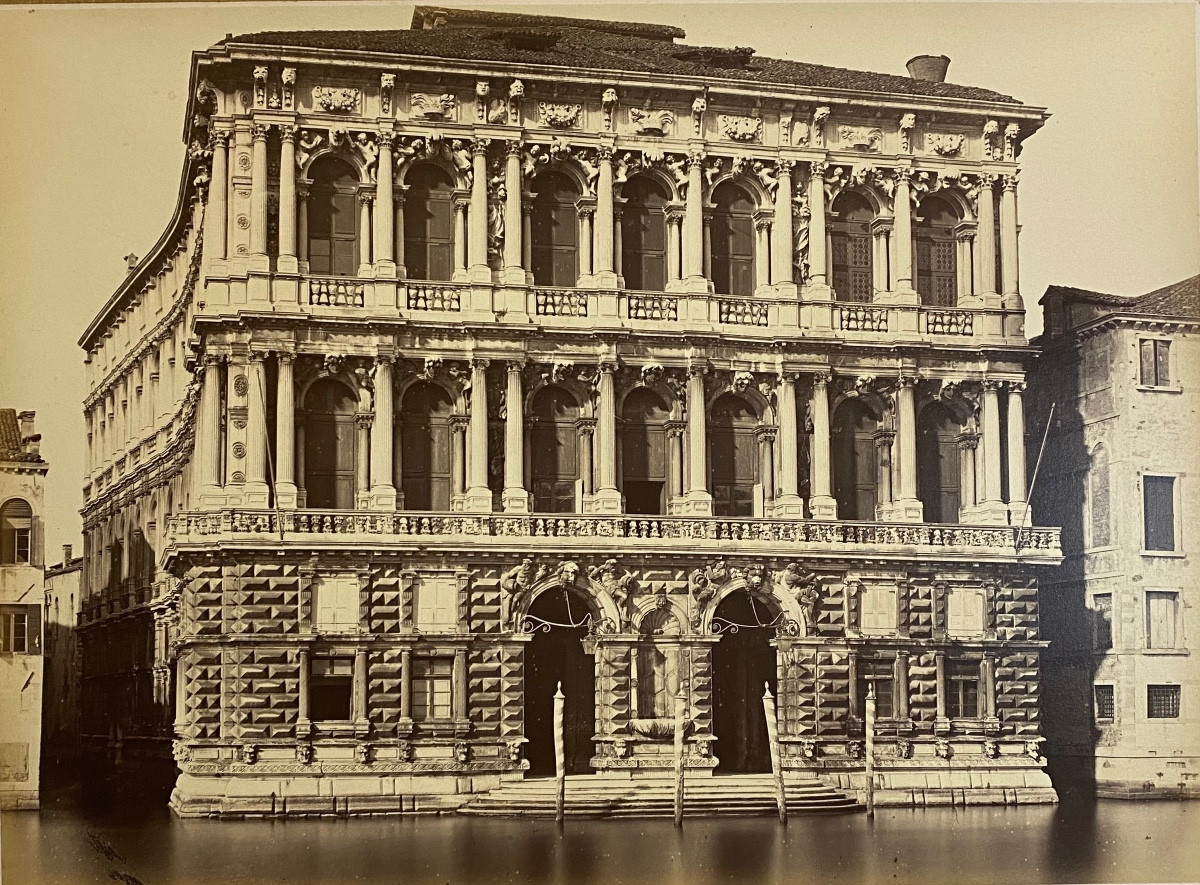 Carlo Naya, Casa Pesaro, Venice, Italy C. 1880 Vintage Albumen Print Photograph
