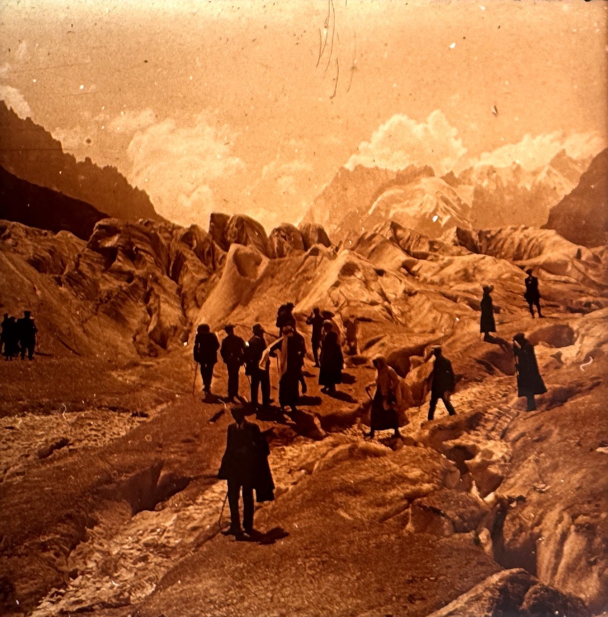 Visionneuse et 3 plaques stéréo sur  les Glaciers de Chamonix photographie stéréoscopique-photo-2