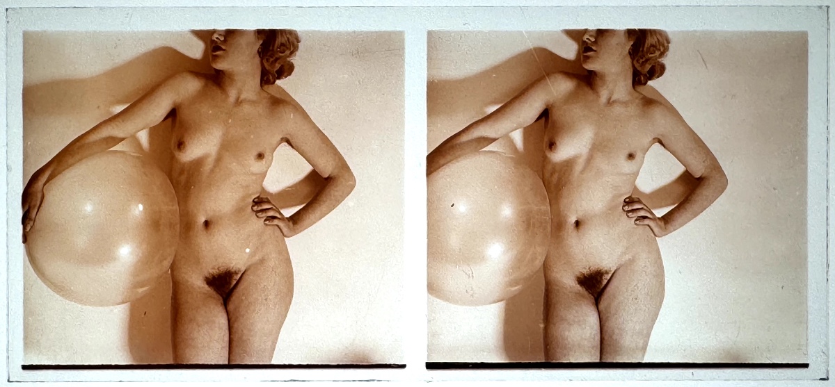 Positive Glass Plate, Stereoscopic Nude "art Deco" C.1925 Photograph-photo-2