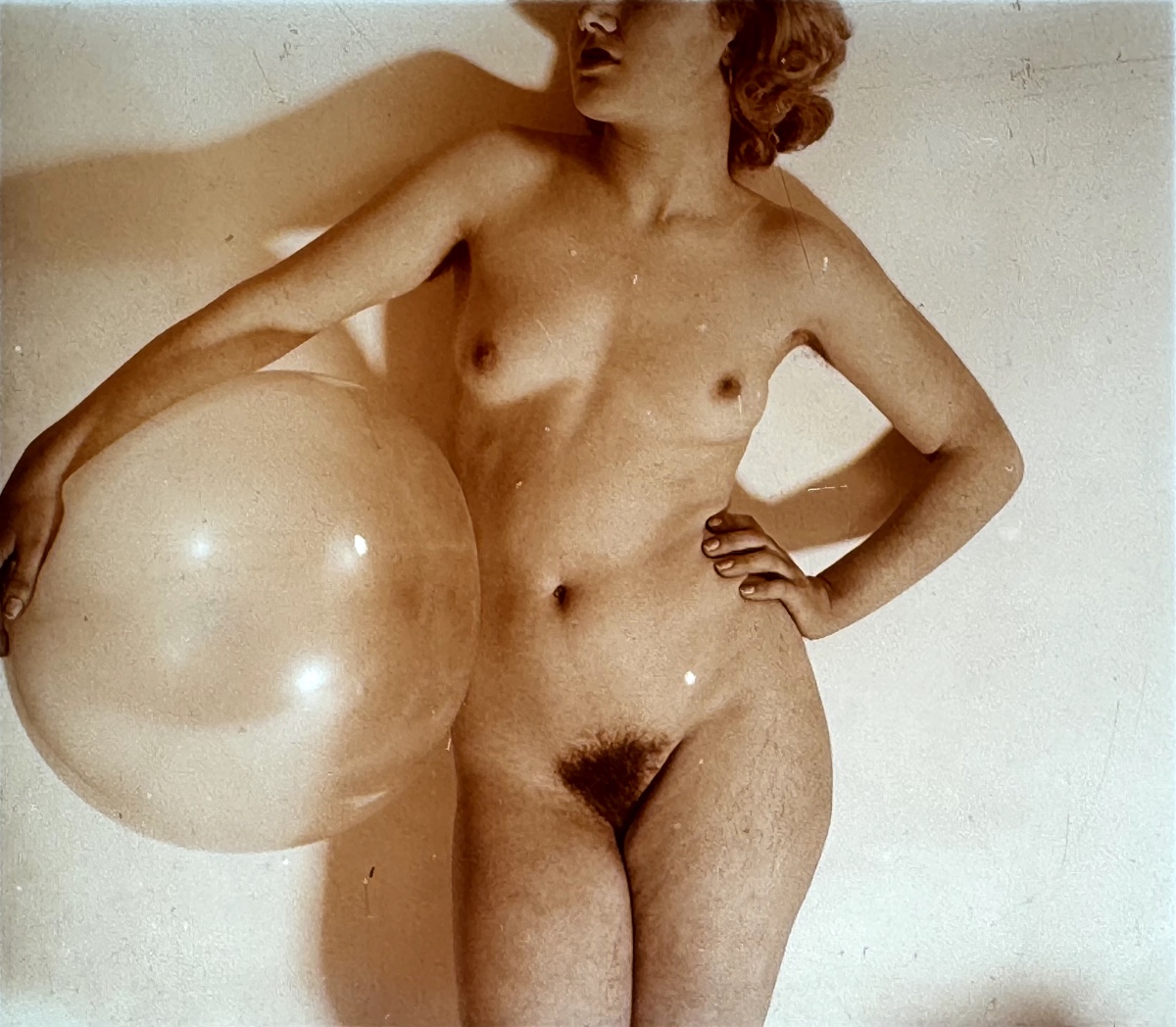 Positive Glass Plate, Stereoscopic Nude "art Deco" C.1925 Photograph