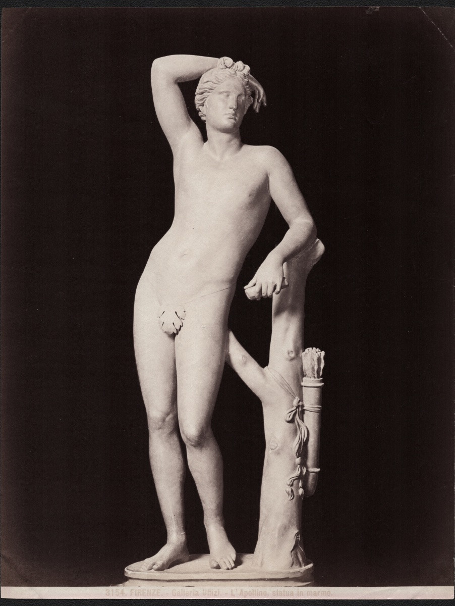 Giacomo Brogi, "apollo," Uffizi Gallery, Florence, Circa 1880. Albumen Print.-photo-2