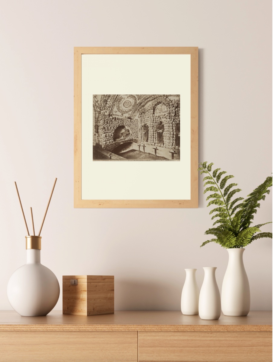 Capuchin Church Cemetery, Rome, Italy C. 1870 Vintage Albumen Print Photograph-photo-2